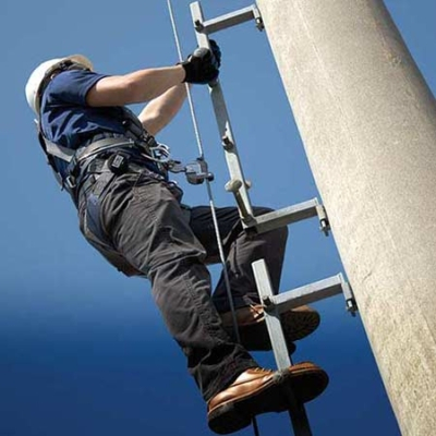 Ladder Cable Fall Arrest - Steel Pole