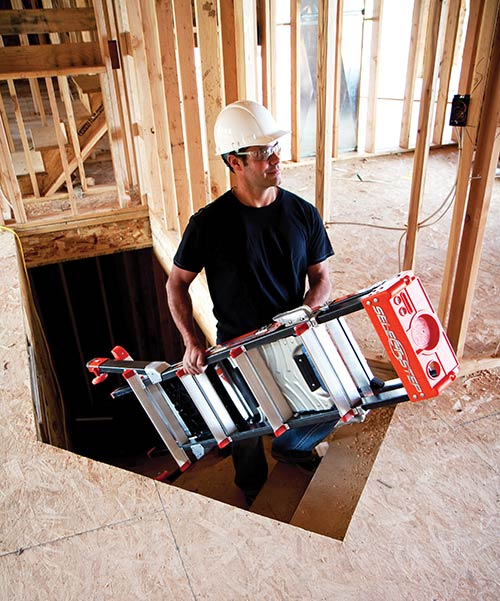 Adaptive Step Ladder with Workstation (Fiberglass)