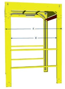 Mega Dual Mezzanine Gate - Dimensions Reference