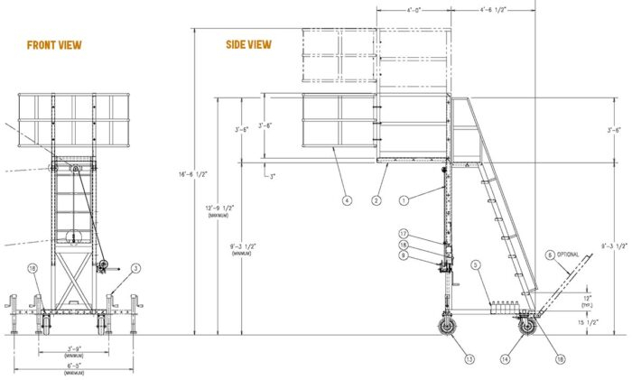 Portable Access Platform Dimensions