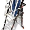 Compact Dual Safety Ladder with Enclosed Work Platform