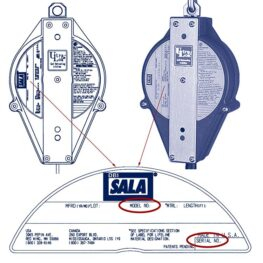 DBI-SALA® Self-retracting Lifeline Label - Serial & Model No.