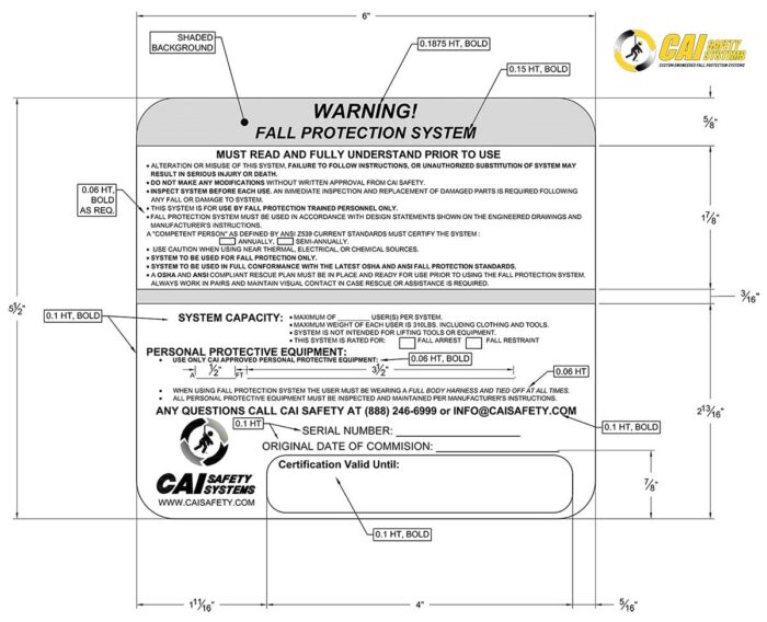 CAI Safety Systems - Warning Sign