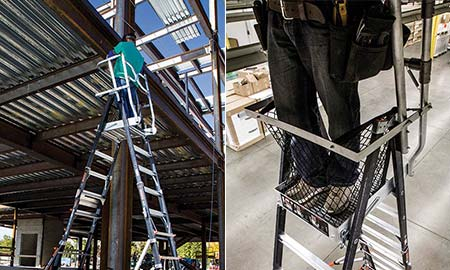 Standard Ladder with Enclosed Work Platform