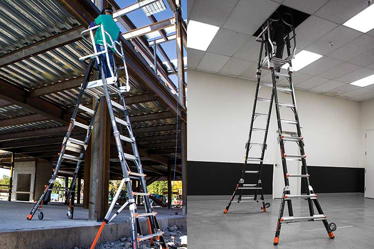 Enclosed Work Platform Ladders