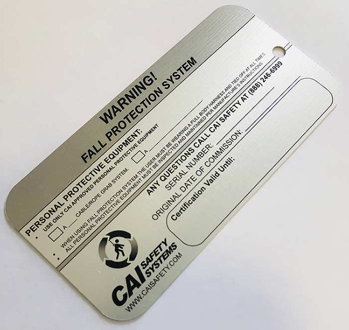 CAI Safety Systems - Warning Tags