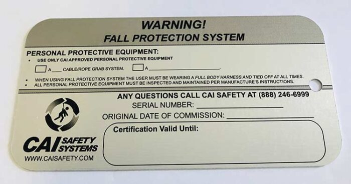 CAI Safety Systems - Warning Tags