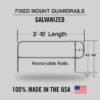 Fixed Mounted Guardrails - Finishing Railings Galvanized