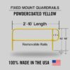 Fixed Mounted Guardrails - Finishing Railings Powder Coated Safety Yellow