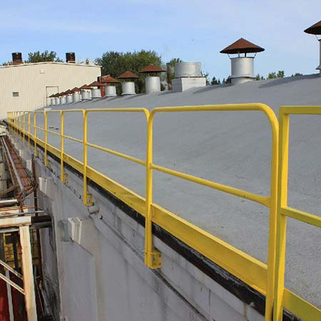 Fixed Mounted Guardrails with Toeboards