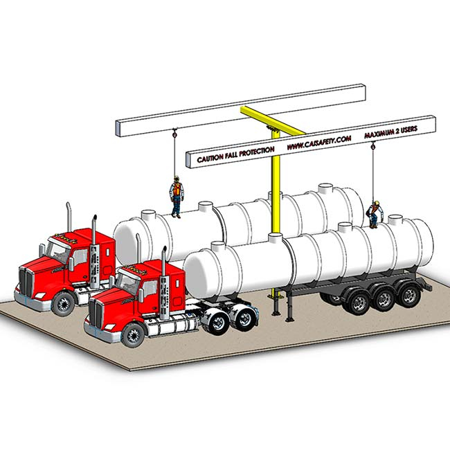 Overhead Outdoor Freestanding - 40ft. Double T-Type