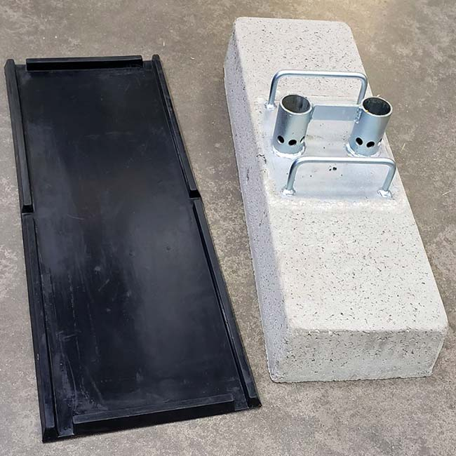 Steel Non-penetrating Guardrails - Concrete Base Plate