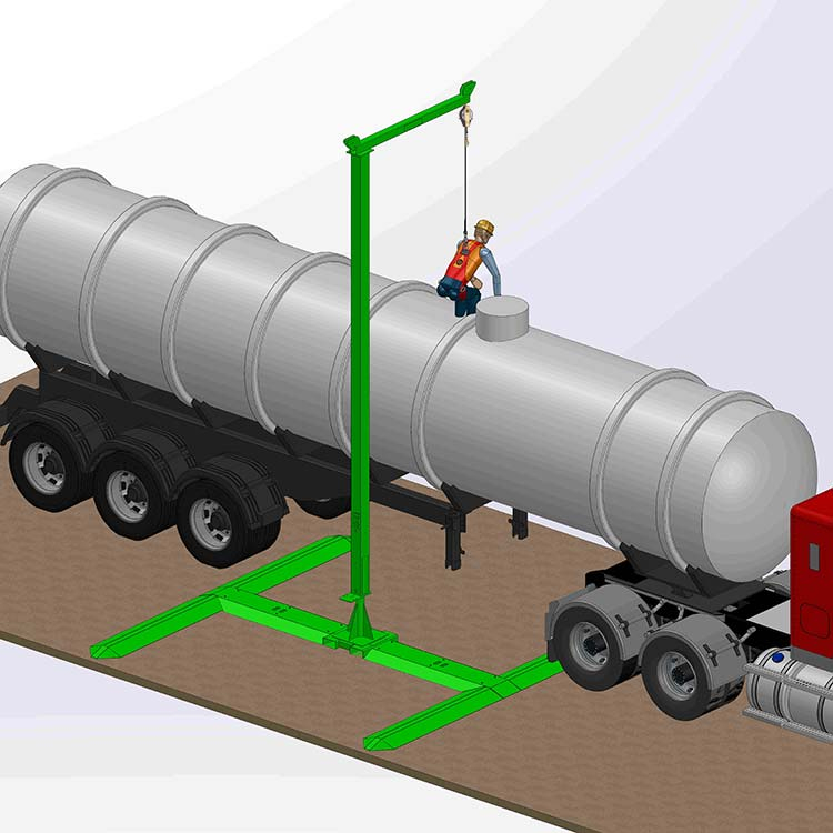 Counterweight & Freestanding Single Anchor - Mast/Jib