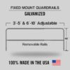 Fixed Mounted Adjustable Railings - Galvanized