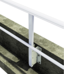 Aluminum Fixed Side Mounted Guardrails