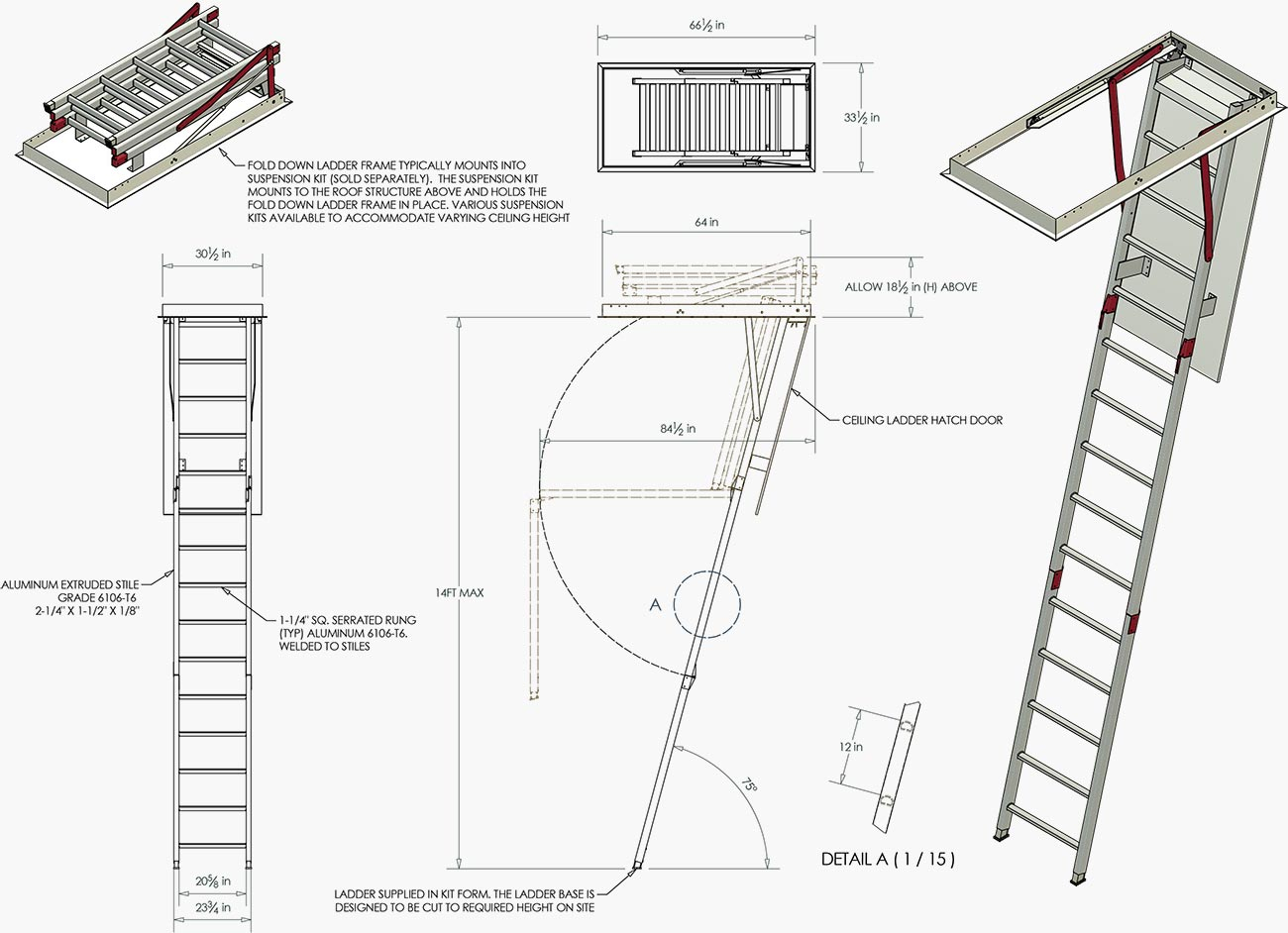Fold Down Ladders, Attic Ladder Access - RL63