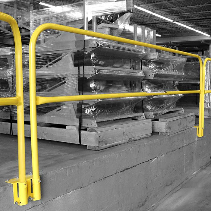 Fixed Mounted Guardrails with Bracket Mounts