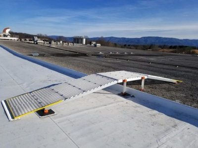 Crossover Walkway Ramp with Handrails
