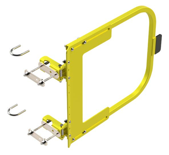 Single Self-Closing Safety Gate - Powdercoat Safety Yellow