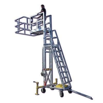 Portable Access Platform with Steel Towbar