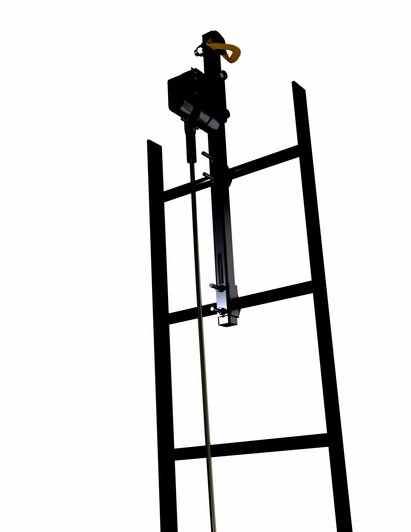 Ladder Cable Fall Arrest for Roof Hatch Ladder
