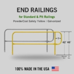 Fixed Mounted Guardrails - End Railings