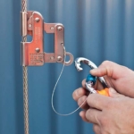 Ladder Cable Fall Arrest with Vertical Fixed Ladder - Traveler Device