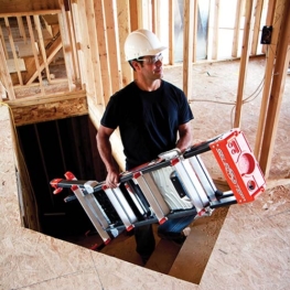 Adaptive Step Ladder with Workstation (Fiberglass)