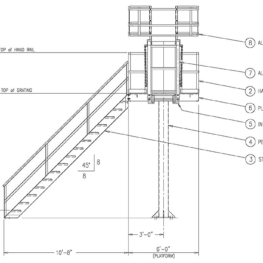 Access Platform & Gangway for Trucks - Front View