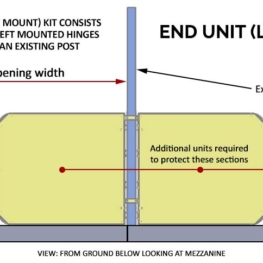 Pallet Rack Gate - Left Mount End Unit