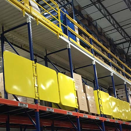 Steel Pallet Rack Post Protectors (2-Pack) – 12” High Yellow Corner Guards For Warehouse Safety