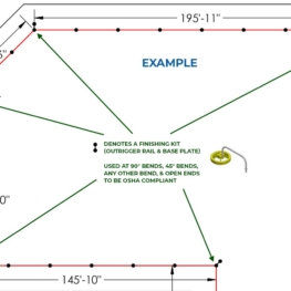 Permanent Non-penetrating Roof Warning Lines - Finishing Kit