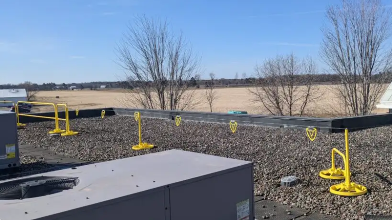 Non-penetrating Roof Warning Lines