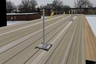 16-24 Base w/Stanchion for Standing Seam Roof (Galvanized)