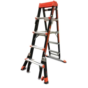 Adaptive Step Ladder with Workstation (Fiberglass)