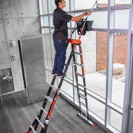 Adaptive Step Ladder with Workstation (Fiberglass)