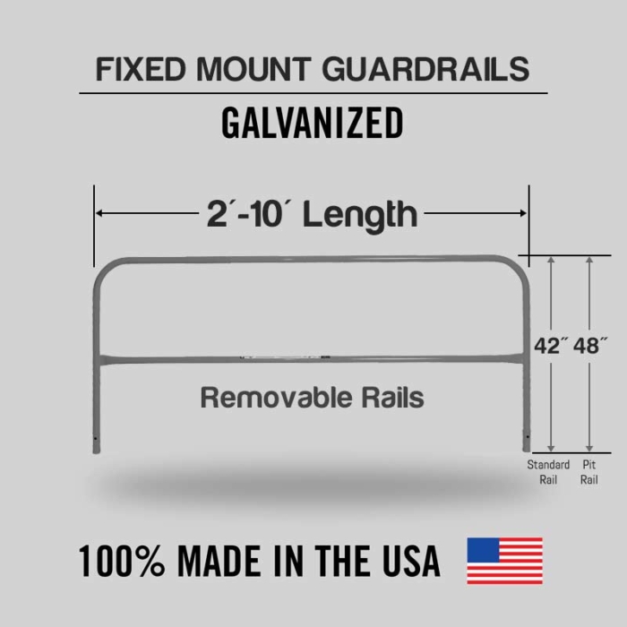 Fixed Mounted Railings - Galvanized