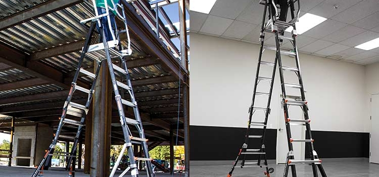 Enclosed Work Platform Ladders