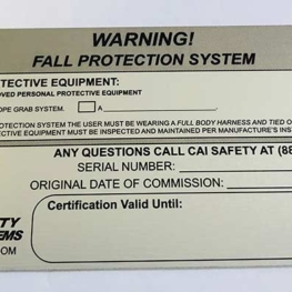 CAI Safety Systems - Warning Tags