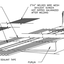 Skylight Screens for Corrugated Metal Roofs