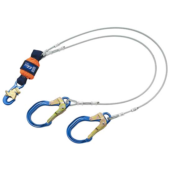 Red/Gray Snap Hook At Center Steel Rebar Hooks On Leg Ends 3M Protecta PRO Pack 1342275 6 Adjustable 100-Percent Shock Absorbing Lanyard