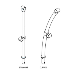 Steel Galvanized Guardrails - Intermediate Stanchion (Straight & Curved)