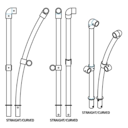 Steel Galvanized Guardrails - Start/End Stanchion (Straight & Curved)