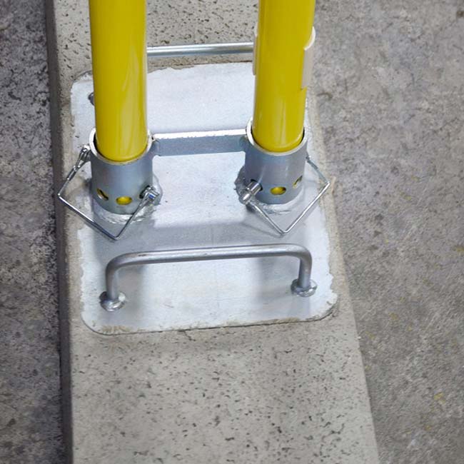 Steel Non-penetrating Guardrails – Concrete Base Plate