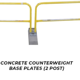 Steel Non-penetrating Guardrails - Concrete Base Plate