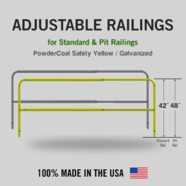 Fixed Mounted Guardrails - Adjustable Railings