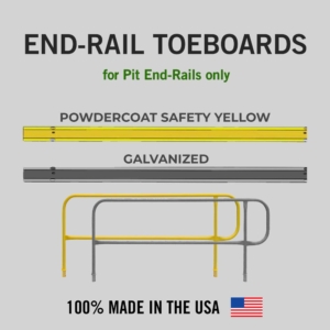 Fixed Mounted Guardrails - End-Rail Toeboards