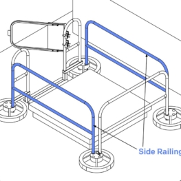 Roof Non-penetrating Hatch Guardrail - Side Railings