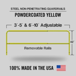 Steel Non-penetrating Guardrails - Adjustable Rails