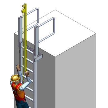 Ladder Cable Fall Arrest with Vertical Fixed Ladder